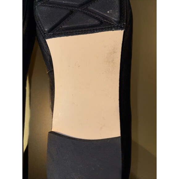 NWOT TORY BURCH Laila Driver Ballet Flats Black Leather Lightly Scuff Pics SZ 8M - Picture 10 of 13